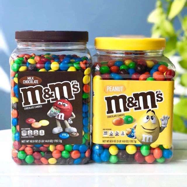( hai loại ) KẸO CHOCOLATE M&M 1,757KG