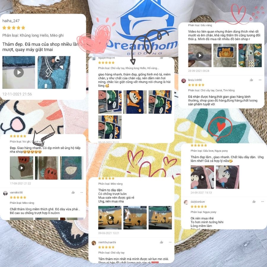 Thảm chùi chân lông cừu 3d DREAMHOME chống trượt, thấm nước tốt cho nhà bếp, nhà tắm, phòng khách size 40x60