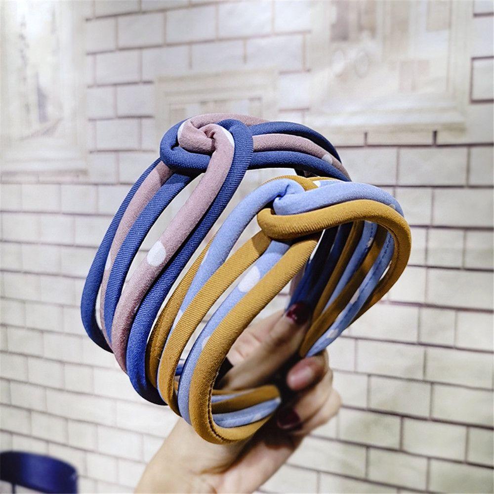 Băng Đô Cài Tóc Họa Tiết Chấm Bi Nhiều Màu Sắc Phong Cách Hàn Quốc