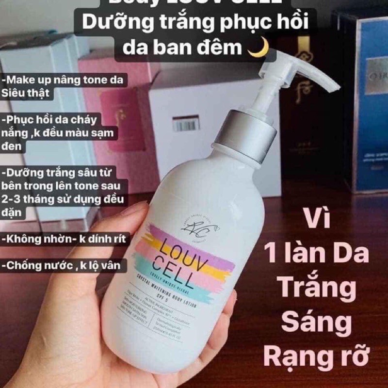 KEM DƯỠNG TRẮNG BODY LOUV CELL- Kem Dưỡng Thể Louv Cell 120ml