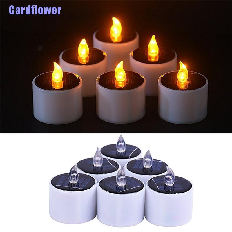 (Hàng Mới Về) Đèn Led Năng Lượng Mặt Trời Cardflower Ánh Sáng Vàng