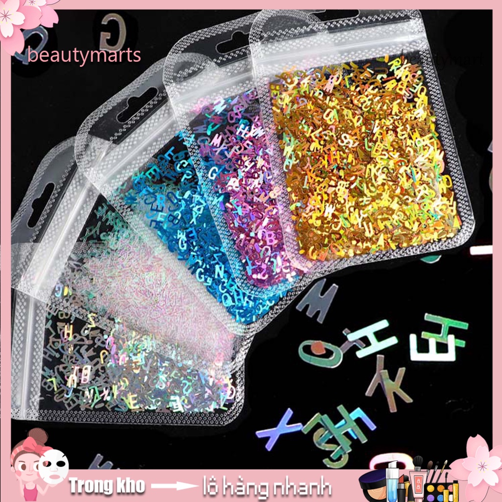 [Hàng mới về] Túi Kim Sa Lấp Lánh Trang Trí Móng Tay Nghệ Thuật Cho Nữ