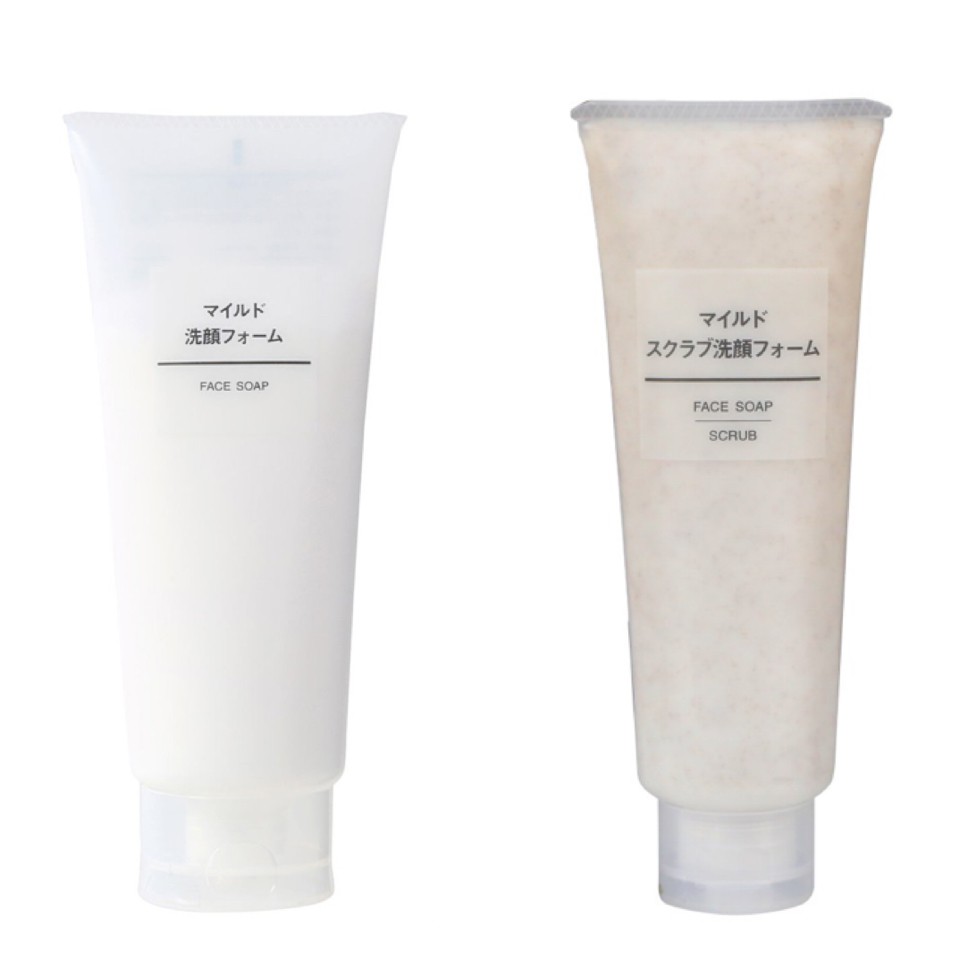 Sữa rửa mặt tẩy tế bào chết Muji Face Soap Scrub