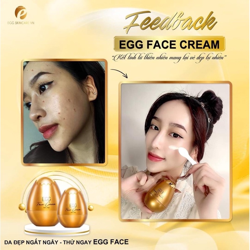 Combo kem FACE TRỨNG VÀNG VÀ VITA C giải quyết tất cả vấn đề vè da mang lại làn da trắng sáng như da em bé