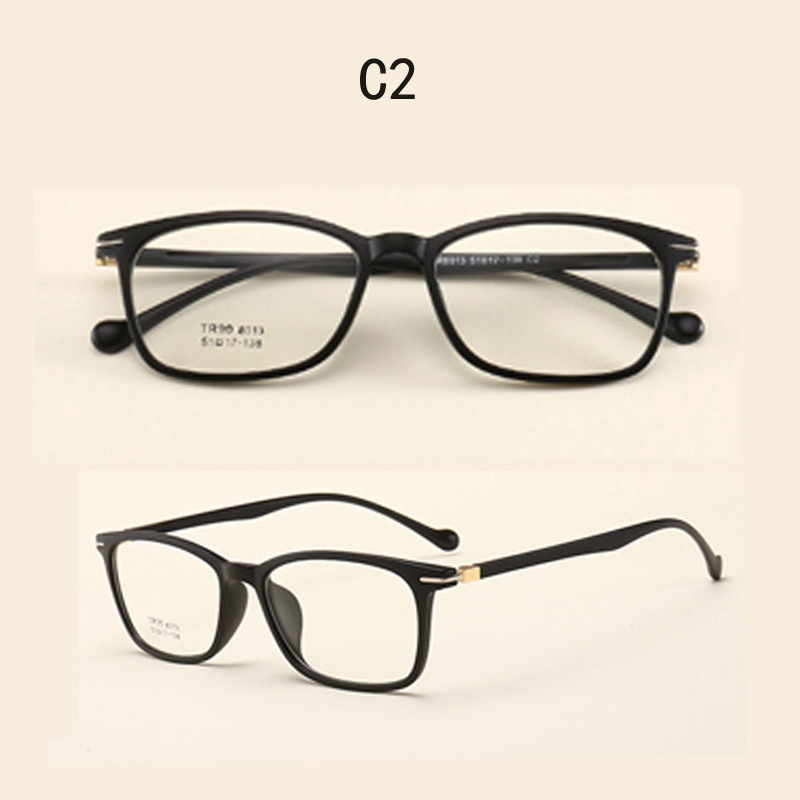 Literary Men Women Square Flat Mirror TR90 Fashion Light Comfortable Transparent Frame Glasses