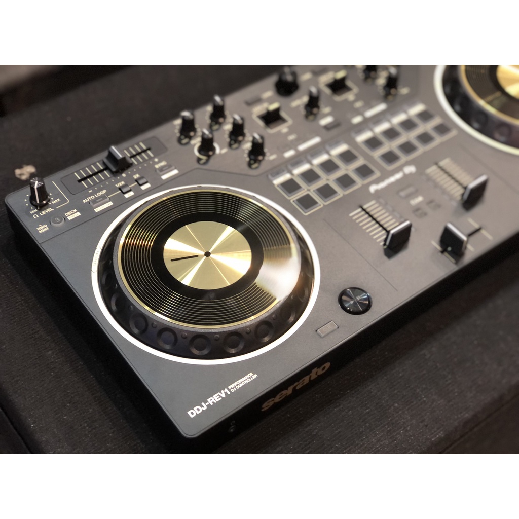Máy DJ Controller 2 kênh sử dụng Serato  DJ  DDJ REV1 phiên bản viền vàng Pioneer  - Hàng chính hãng