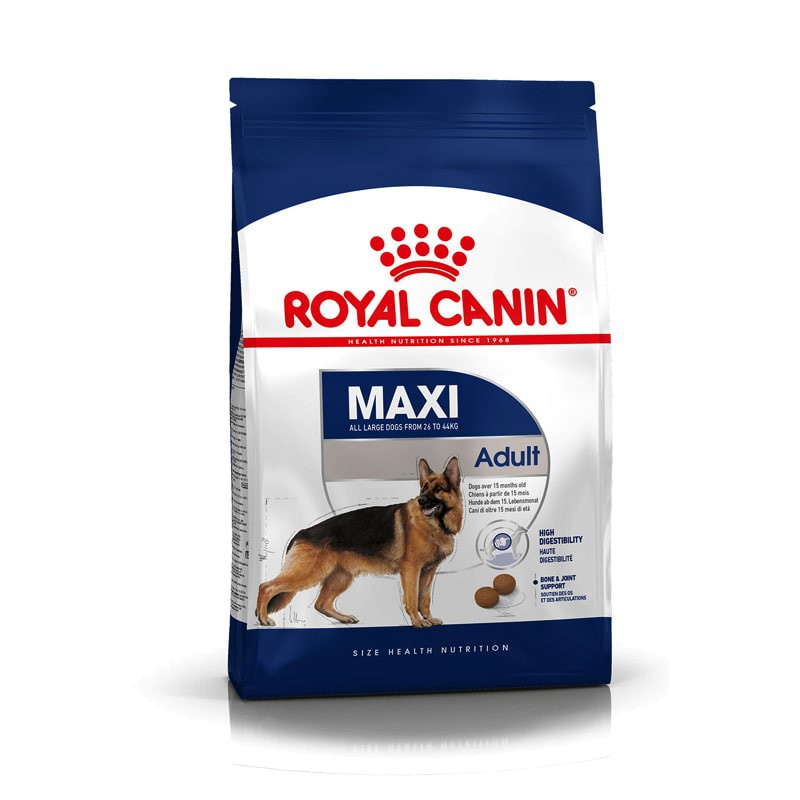 Thức ăn cho chó từ 26 - 44kg và trên 15 tháng tuổi Royal canin Maxi Adult túi 4kg