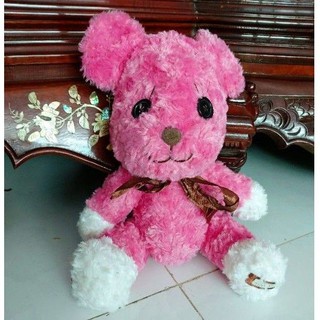 gấu bông handmade màu hồng