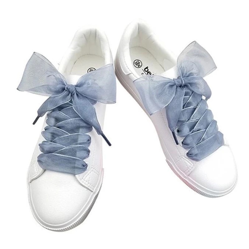 Cặp dây giày thể thao thắt nơ trang trí 2.5cm thời trang