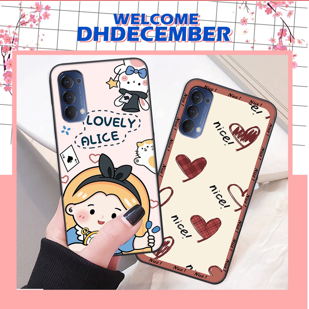 Ốp lưng Oppo RENO 4 in hình nice ,good luck happy ốp xinh viền dẻo đẹp chất