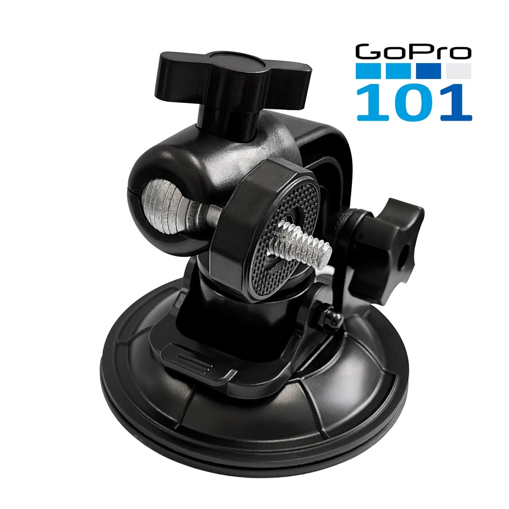 Đế Hít Kính Size Đại cho GoPro, Action cam - Chân Đế Gắn Kính ô tô Hút Chân Không - Gopro101