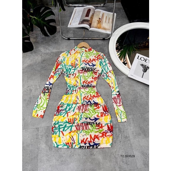 Đầm Body Quảng Châu borip hoạ tiết sexy