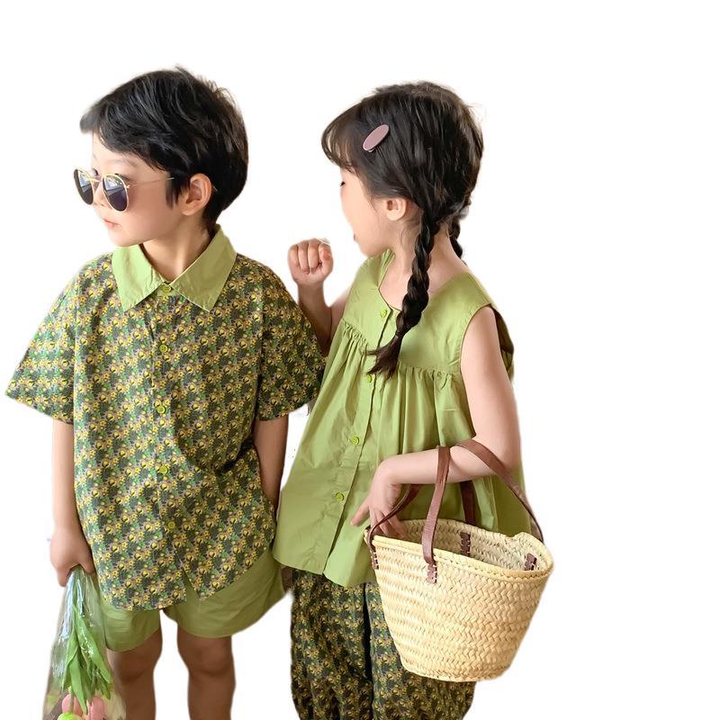 1 Bộ Áo Sơ Mi Tay Ngắn Và Quần Short Mùa Hè In Hình Người Nhện Mới Dành Cho Bé Trai Bé Gái