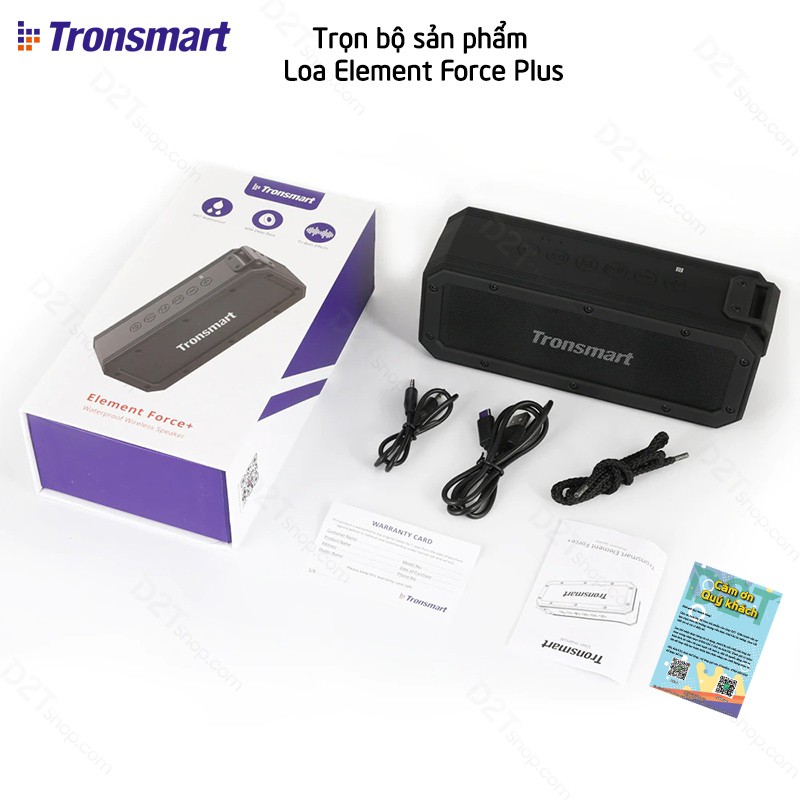 Tronsmart Force Plus | Loa Bluetooth 5.0 công suất 40w, Ghép đôi 2 loa 80w cực lớn, chuyên nhạc sàn, bass to