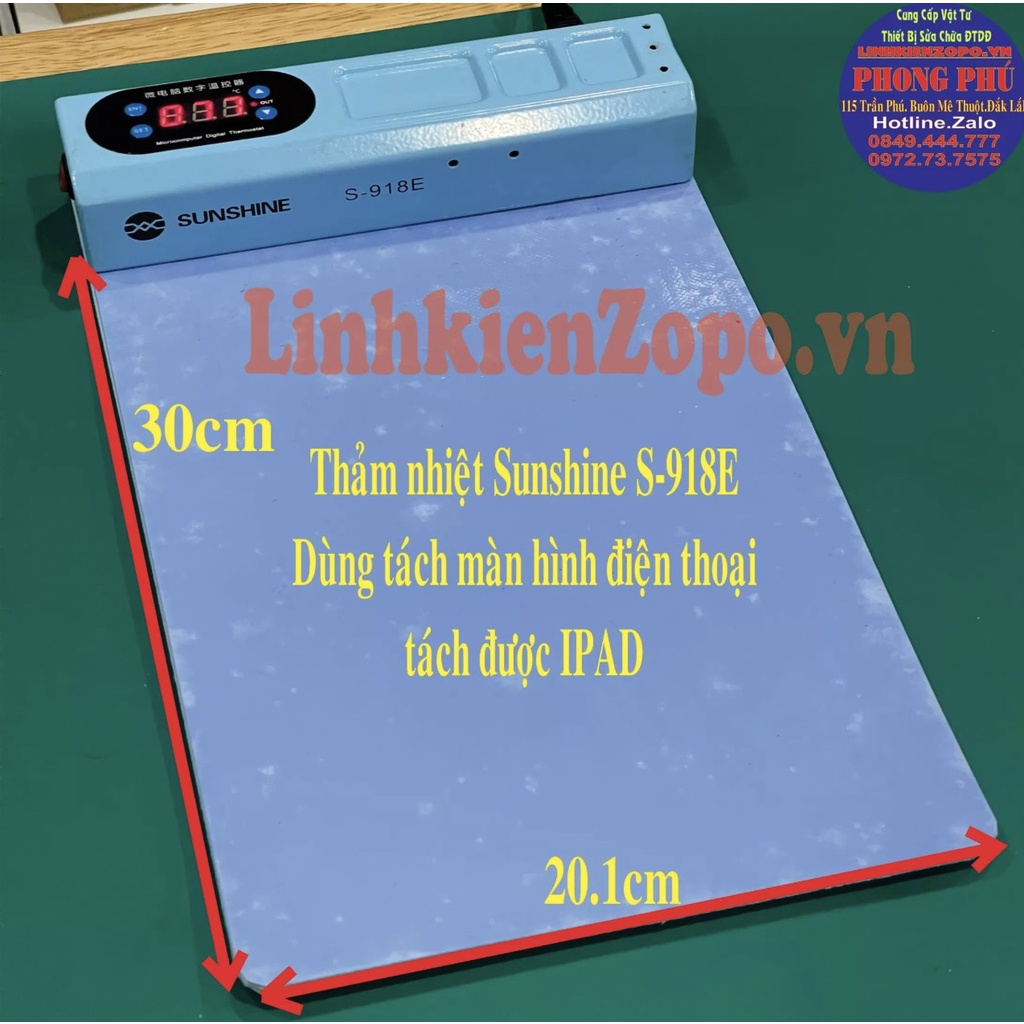 Thảm Nhiệt Rời Tách Màn Hình Tách Lưng Điện Thoại Shunshine S-918E