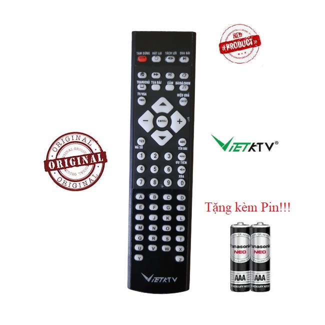 Điều khiển đầu VietkTV- Hàng tốt chính hãng Tặng kèm Pin