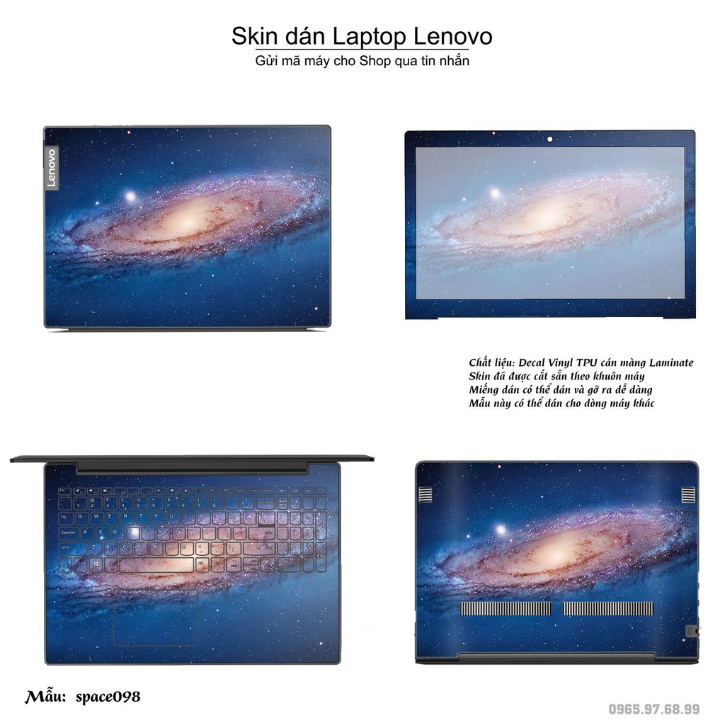 Skin dán Laptop Lenovo in hình không gian nhiều mẫu 17 (inbox mã máy cho Shop)