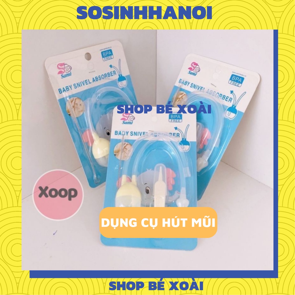 Dụng Cụ Hút Mũi Sami/kiluta Kèm Nhíp Gắp Rỉ Mũi + Cọ Vệ Sinh - Sơ sinh
