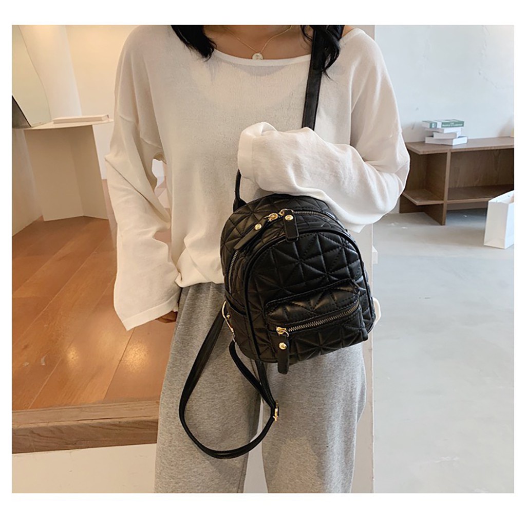 Balo da mềm mini nữ thời trang du lịch đi học đi chơi phong cách hàn quốc dễ thương