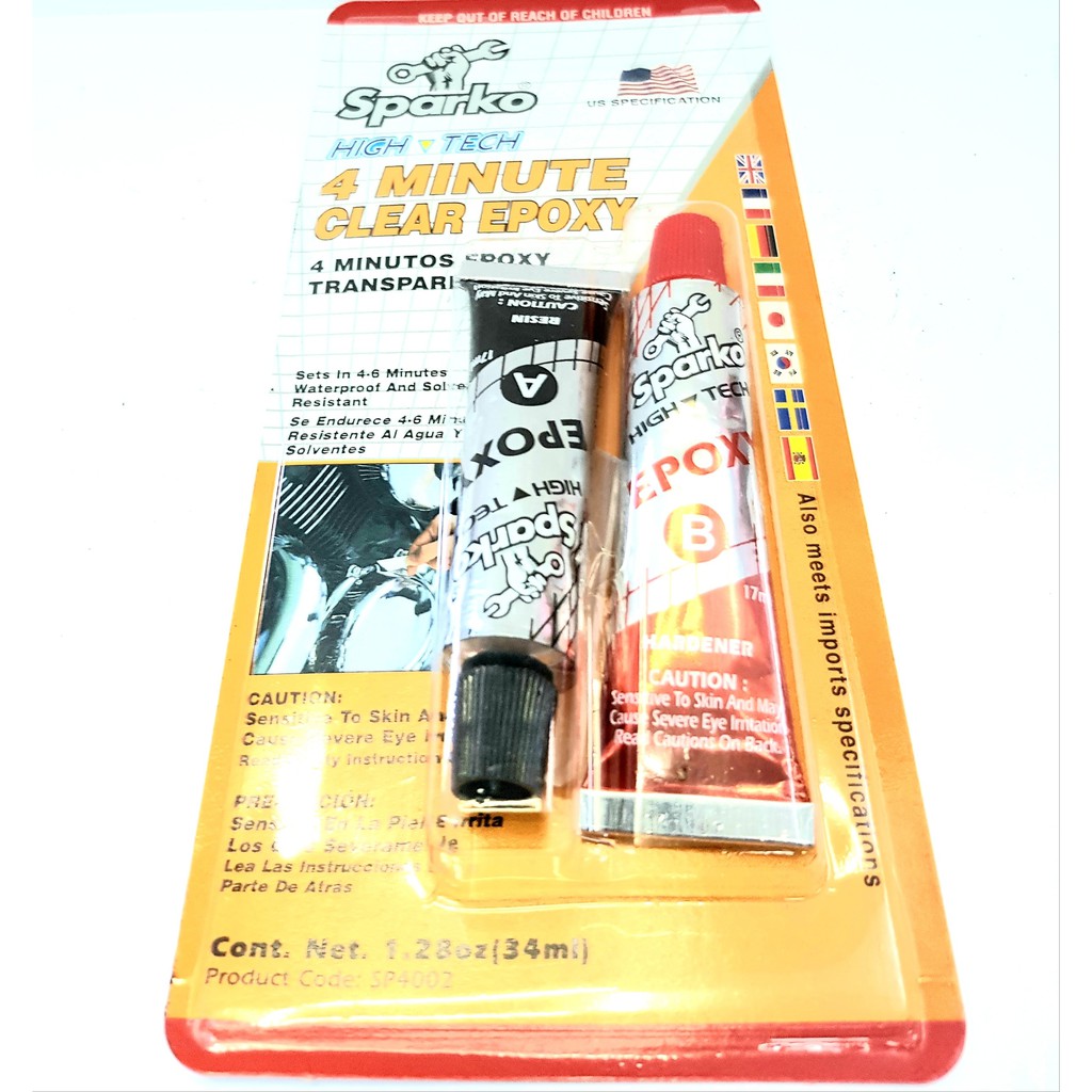 Keo AB Sparko trong 4 Minute Clear Epoxy