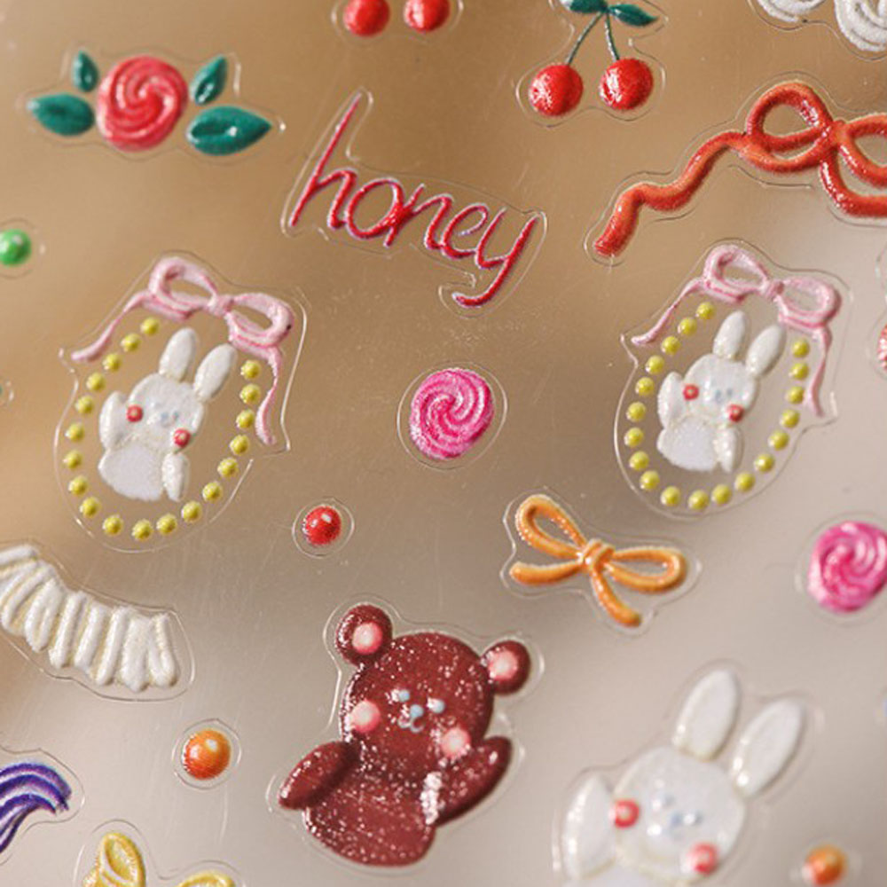 [Hàng mới về] Hình dán móng 3D trang trí nghệ thuật dễ thương phong cách Nhật Bản