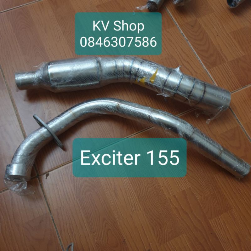 Cổ pô 2 khúc inox 304, bầu hơi tổ ong