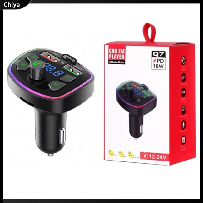 Máy Phát Fm Mp3 Tf / u 4.2a Có Đèn Nền Led Nền Chuyên Dụng Cho Xe Hơi