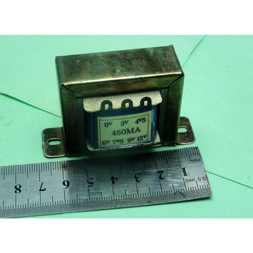 Biến thế 450mA - ngõ ra 0 - 12Vac / Biến áp / Phụ Kiện Điện Tử