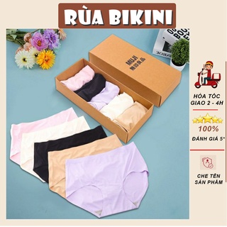 Hộp 5 quần lót nữ su đúc muji không đường may thun mát lạnh hàng đẹp cao cấp