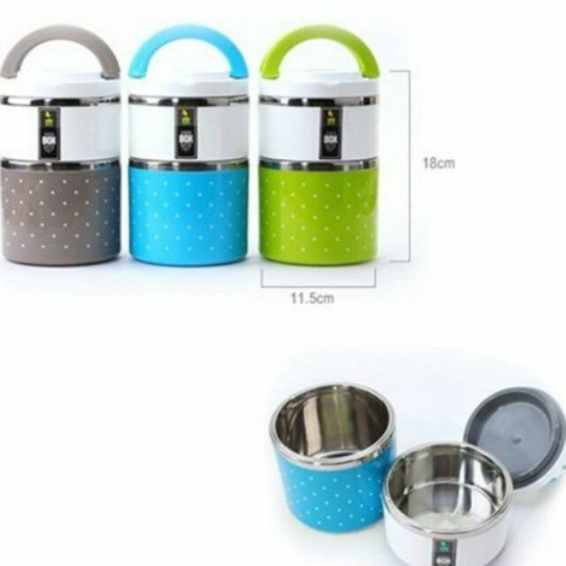 Cặp lồng chấm bi 2 ngăn bé