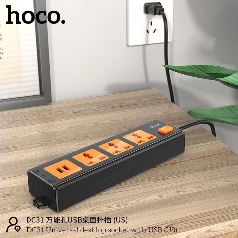 Ổ cắm điện lioa Hoco DC31 đa năng thông minh có cổng Usb an toàn tiện lợi Bảo hành 1 đổi 1 trong 6 tháng