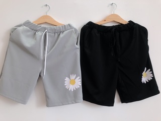 Quần short unisex hoa cúc 🔸 SIÊU HOT 🔸 quần lửng nam nữ chất thun cá dày dặn thoáng mát ulzzang G-D002
