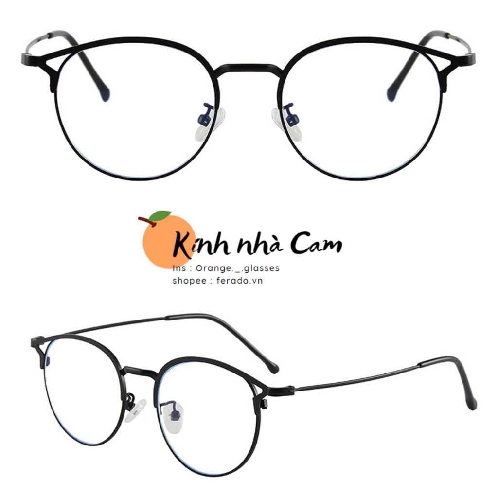 Kính gọng kim loại mắt mèo 90029 thời trang nữ