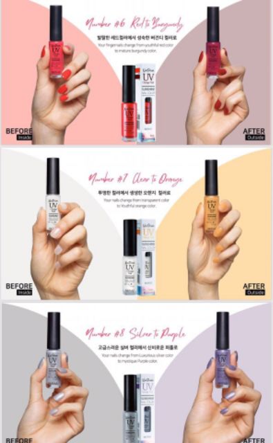 Gel Sơn Móng Đổi Màu Dưới Ánh Sáng Mặt Trời Nail Polish UV CHANGE NAIL SUNSHINE