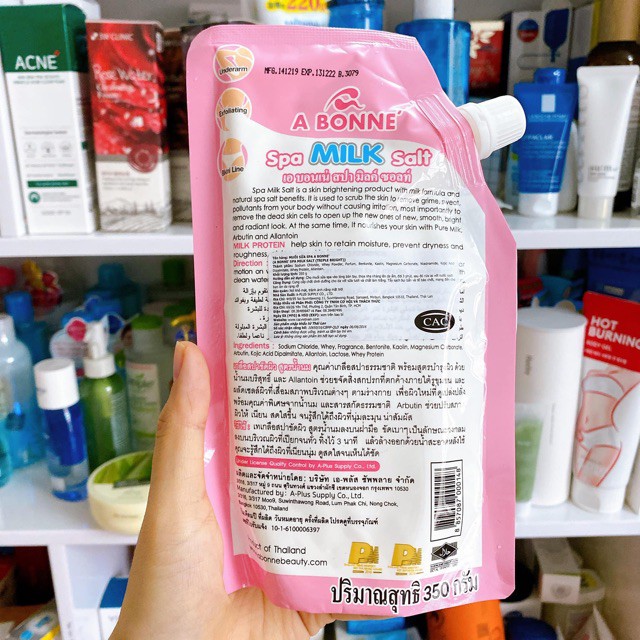 [Có bill] Muối Tắm Sữa Bò Tẩy Tế Bào Chết A Bonne Thái Lan 350gr (Abonne)