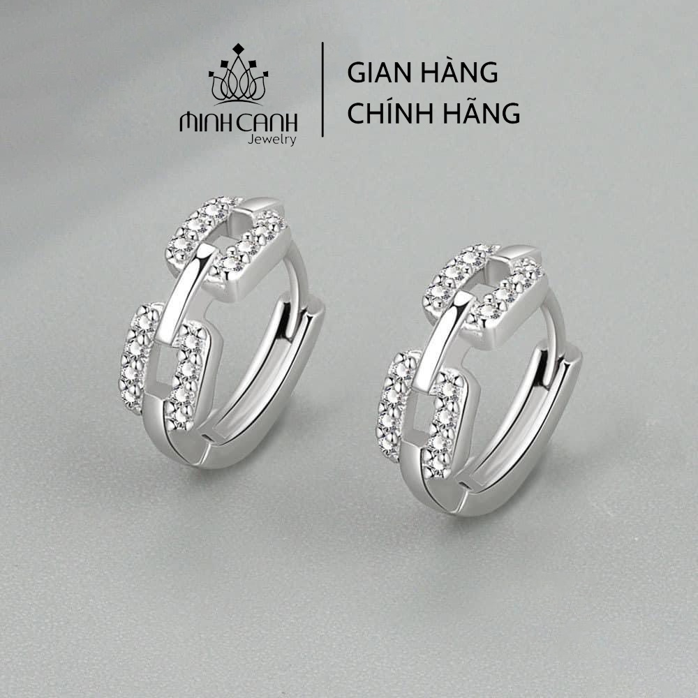 Bông Tai Bạc Hình Chữ Nhật Đan Minh Canh Jewelry