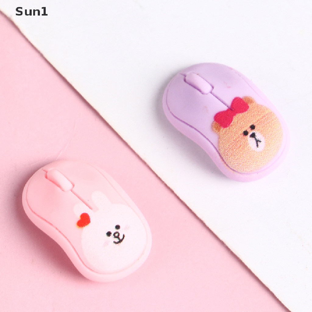 Set 5 Kẹp Tóc / Ốp Điện Thoại Hình Chuột Mini Tỉ Lệ 1: 12 Trang Trí Nhà Búp Bê