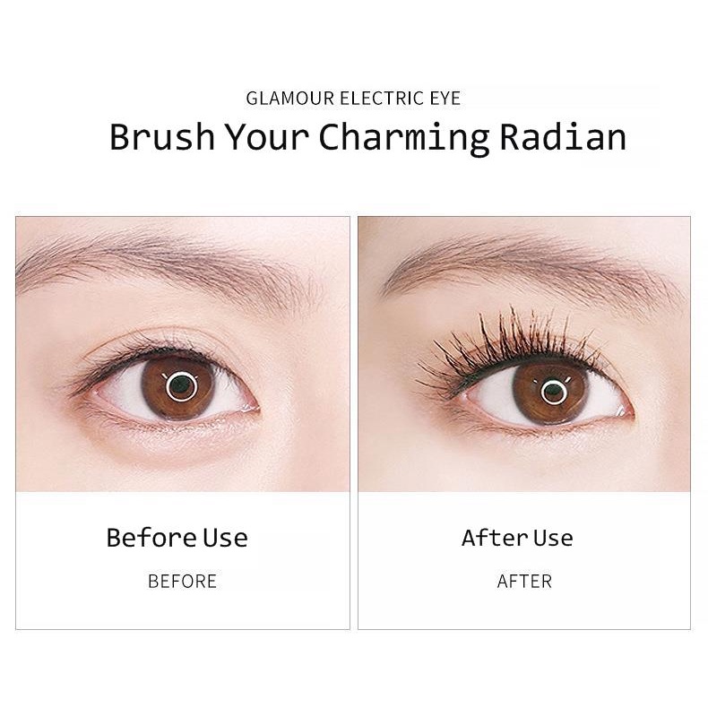 [Hàng mới về] Mascara chuốt mi dài cong chống thấm nước thiết kế đầu cọ nhỏ gọn trang điểm tiện dụng