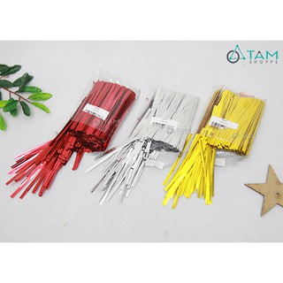 Bịch 800 dây kẽm màu buộc túi làm đồ handmade 8cm TAN