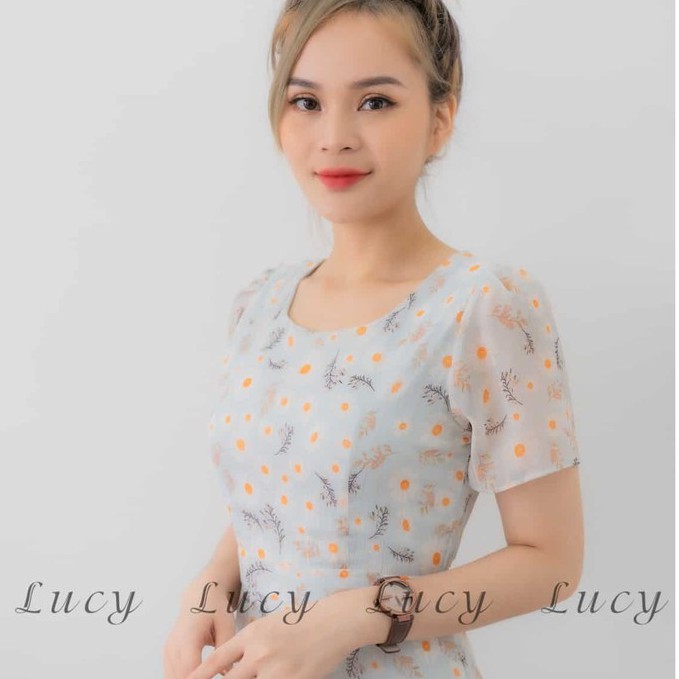 [Mã FAGREEN1505 giảm tới 30K đơn 99K] Thời trang nữ Váy Lucy, đầm voan hoa nhí, đầm thiết kế