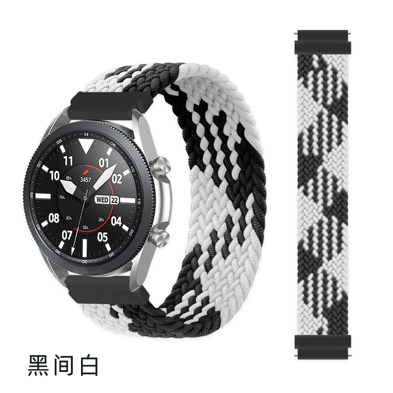 Dây Đeo Nylon Kiểu Bện 22 / 20mm Cho Samsung Galaxy 3/Gear S3/Active2