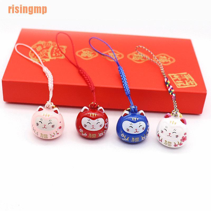 Móc Khóa Điện Thoại Hình Mèo May Mắn Xinh Xắn