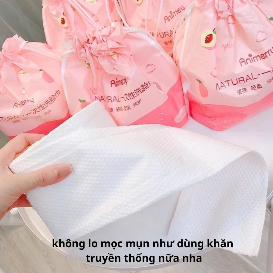 Khăn mặt khô Animerry dùng 1 lần lau khô, lau ướt , Giấy lau mặt, Khăn giấy đa năng