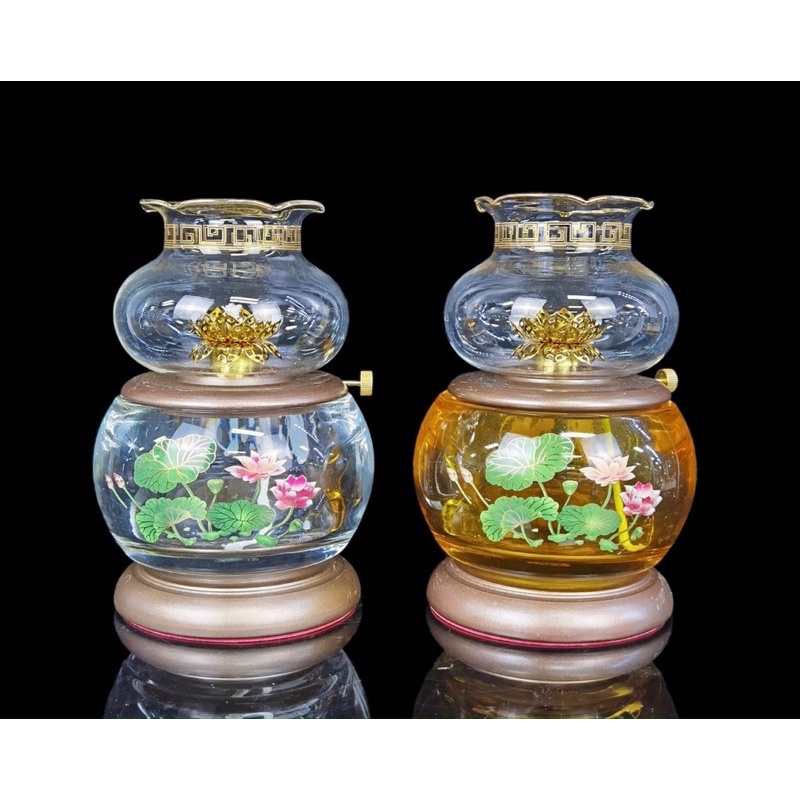 Đèn Dầu Cát Tường - Đèn Dầu Lưu Ly đặt trên trang thờ - Đồ thờ cúng