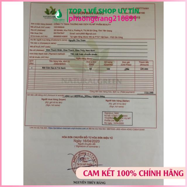 Bột cám gạo trà xanh cô gái đắp mặt,rửa mặt và tắm trắng body chính hãng