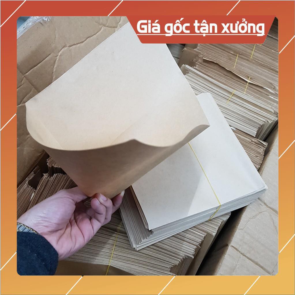COMBO 100 bao Túi giấy bánh mì kraft Nhật 100gsm