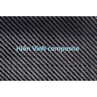 Vải carbon 3k, 200g/m2, twill (dệt chéo) 1m x 1m