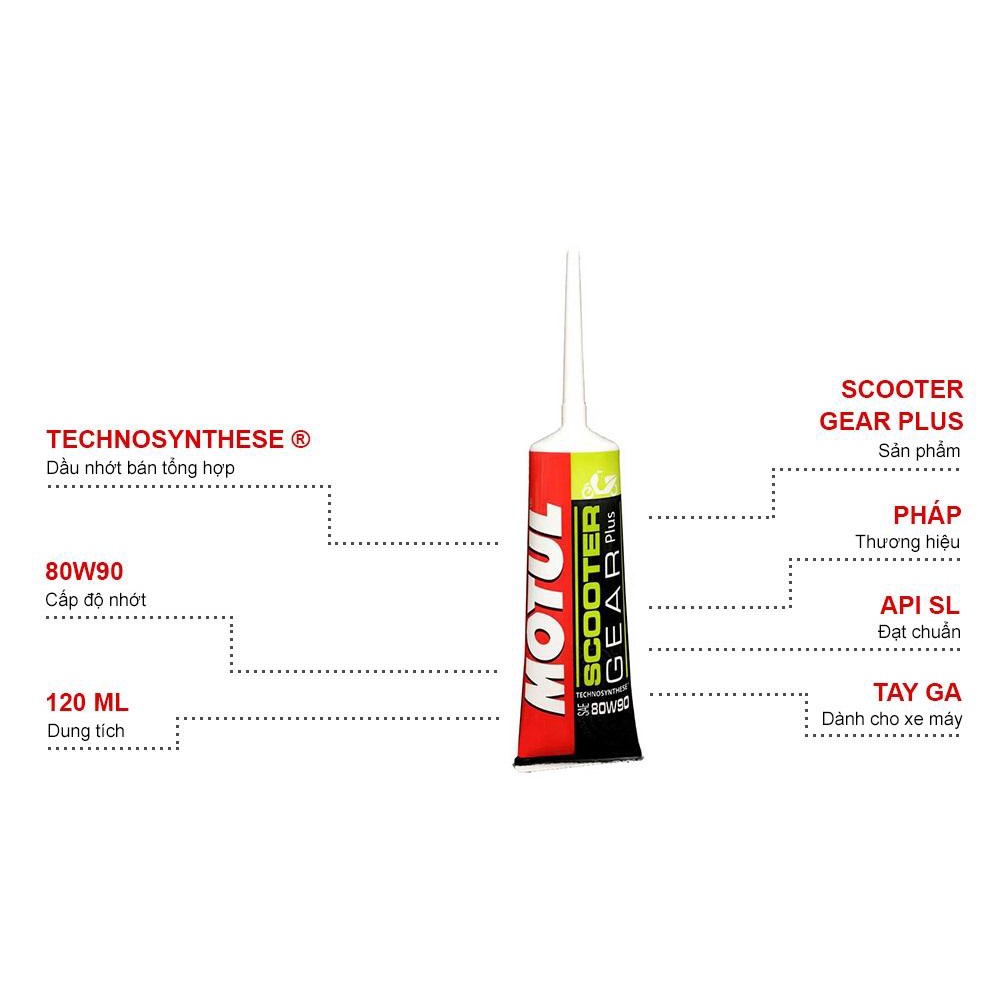 Nhớt LAP xe tay ga Motul Scooter Gear 80w90 120ML