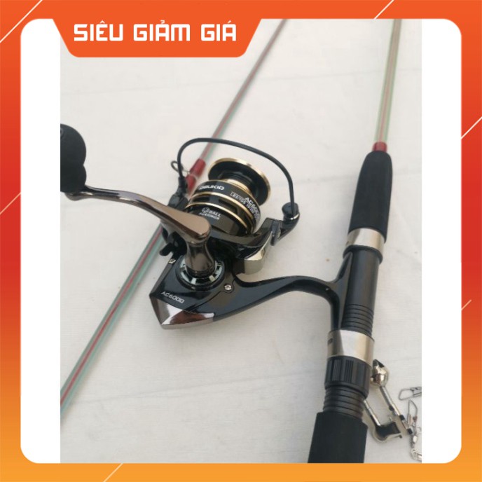 R Bộ Cần Câu Chất Lượng Shimano Đặc Trong Tim - Máy Deukio AC 6000 + Full Phụ kiện [Giá rẻ]