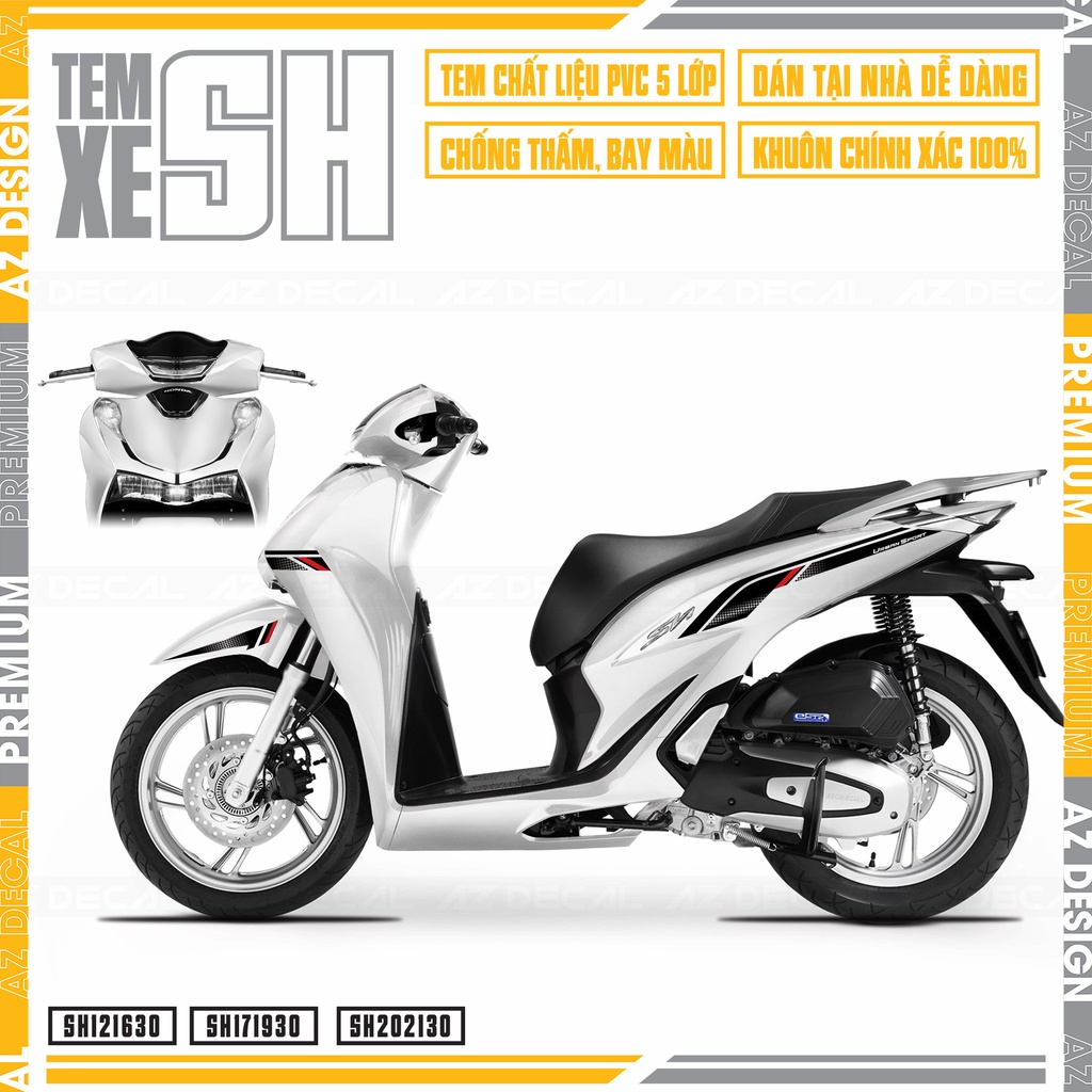 Tem Rời SH Mẫu Cực Hot Dành Cho Xe SH 2012 - 2022 | SH30 | Decal Chế Cao Cấp Chống Nước, Bền Màu, Dễ Sử Dụng